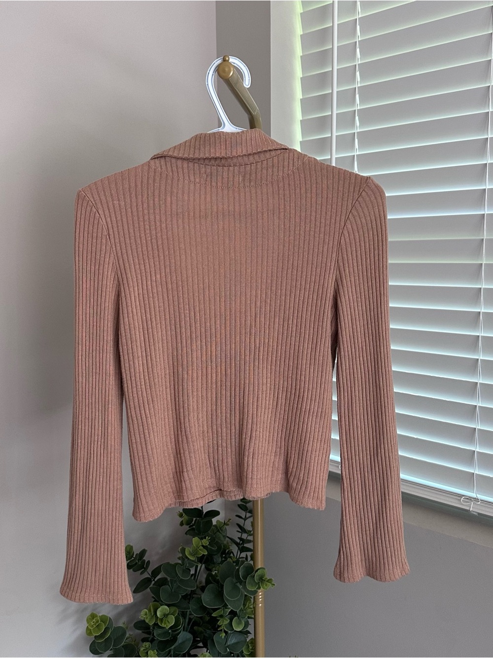 Reformation Ribbed Button-Front Top - Picture 3 of 8